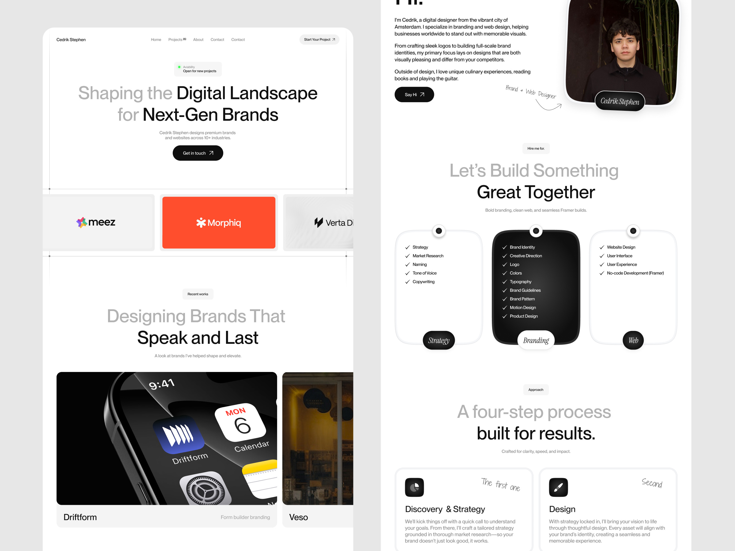 Example of Premium Landing Page (Figma + Framer)