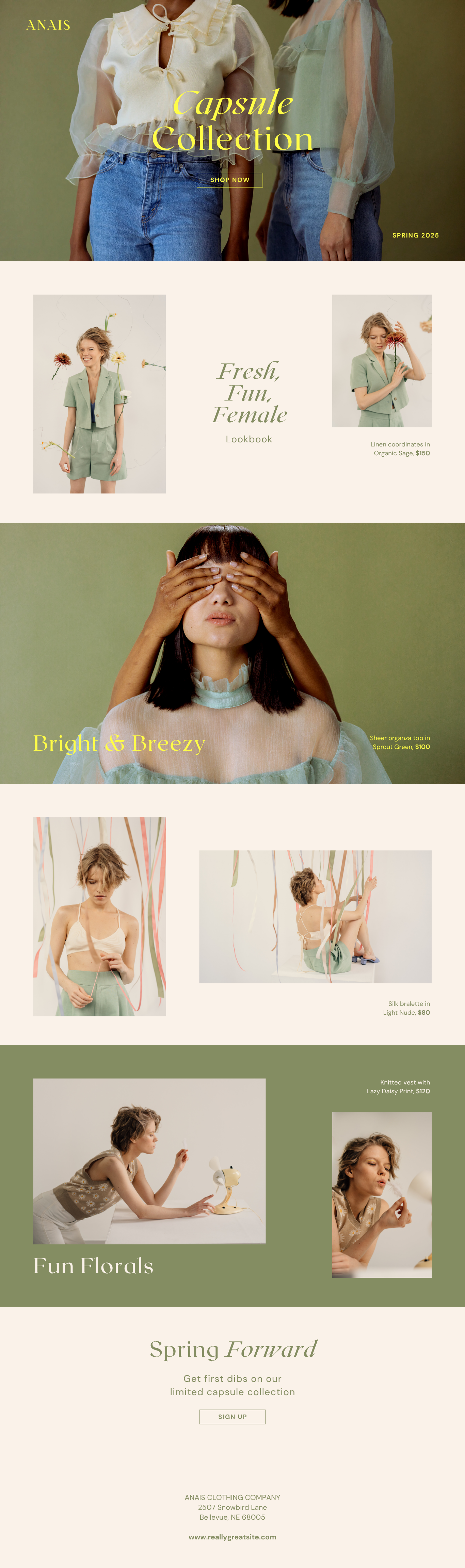 Example of Bright & Breezy   UX For Fashion Retail 