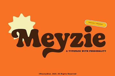 Meyzie – Retro Bold Font with Playful Personality 70s branding classy font display font font free font freefont fun font logo font playful font retro font typography vintage font