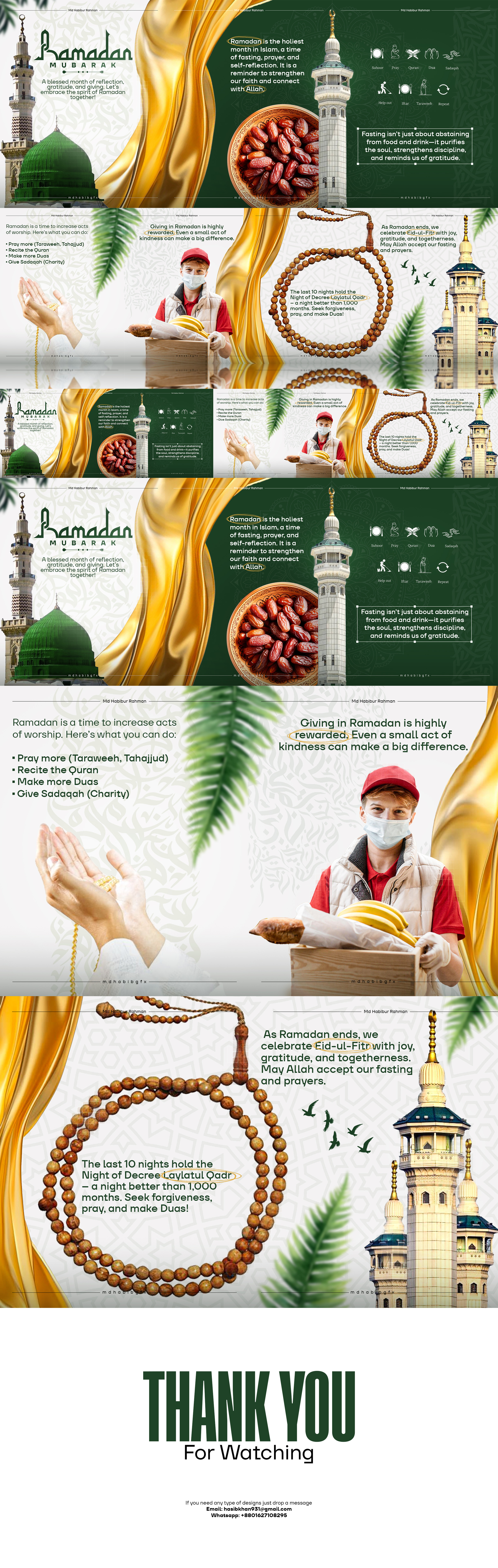 Ramadan Mubarak Carousel Design arabic carousel branding carousel carousel design design graphic design instagram carousel instagram post linkedin carousel ramadan mubarak