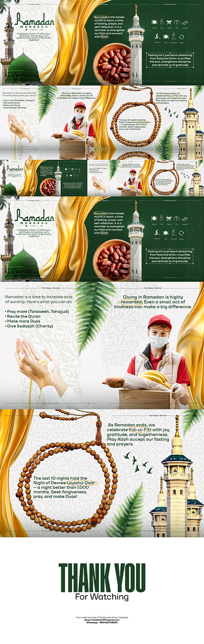 Ramadan Mubarak Carousel Design arabic carousel branding carousel carousel design design graphic design instagram carousel instagram post linkedin carousel ramadan mubarak