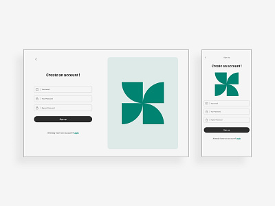 Minimal responsive Sign up create account green login minimal sign in sign up ui