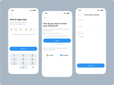 OTP Verification – 2FA Authenticator App UI 2 factor 2 step verification 2fa administration authentication method authenticator app code input login login with otp minimal mobile app mobile app ui multi factor authentication otp login otp screen otp verification setting product design security two step ui design