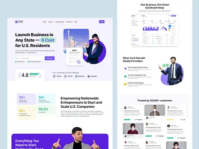 STEDY Formation Landing Page UI Design businessgrowth conversionfocused customerexperience designgoals designstrategy digitaltrust fintech landingpage legaltech productdesign saas saasdesign techdesign trustbydesign userinterface