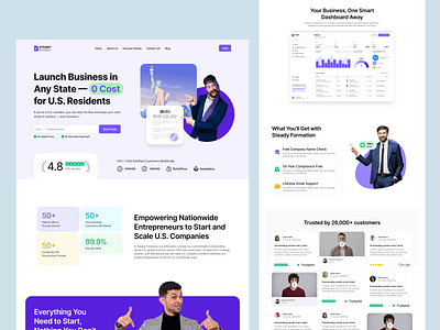 STEDY Formation Landing Page UI Design businessgrowth conversionfocused customerexperience designgoals designstrategy digitaltrust fintech landingpage legaltech productdesign saas saasdesign techdesign trustbydesign userinterface