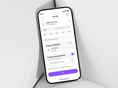 Top Up Screen – Telecom Mobile App UI app bill payment call coverage data data usuage mobile app mobile plan network plan product recharge roaming sms telecom app telecom operator telecommunications topup ui ux