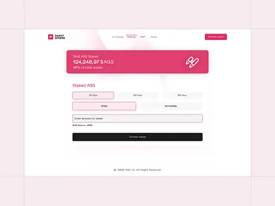 AI Agent - AI Powered Staking Token ai ai ageents crypto crypto staking crypto wallet cryptocurrency investment staking web design