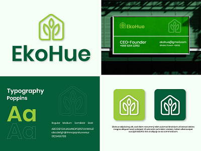 EcoHue farming Logo Design & Brand Identity branding brandingidentity ecohue farming logo logo logo design modern