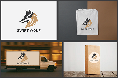 Swift wolf creativity graphic design logo design