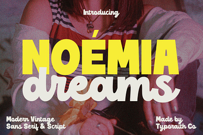 Noemia Dream Modern Vintage Font 70s style font branding font editorial font modern vintage font nostalgic font retro modern font retro script font retro serif font vintage display font