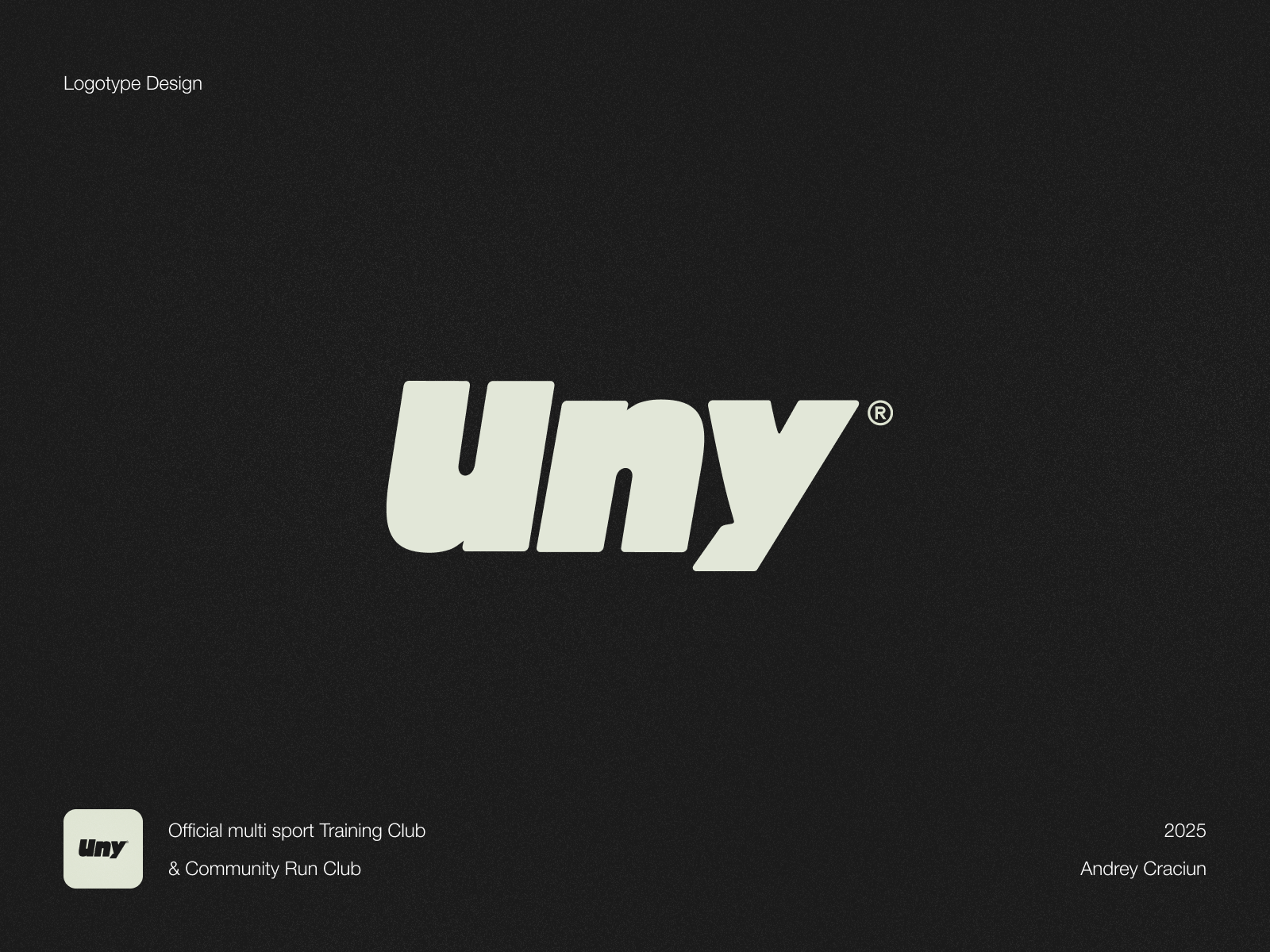Example of Uny Run Club Logotype Design