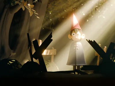 Wirt 3d animation character fanart graphic design illustration overthegradenwa stylized