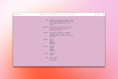 Personal website redesign css html minimal personal static web design