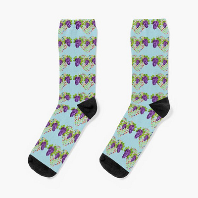 socks in pattern berries fruits socks