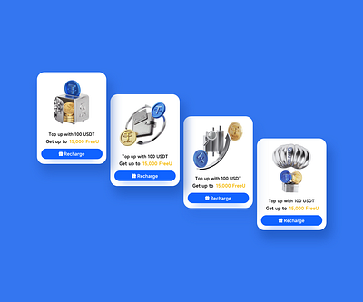 Blockchain Recharge 3D Vision design illustration ui