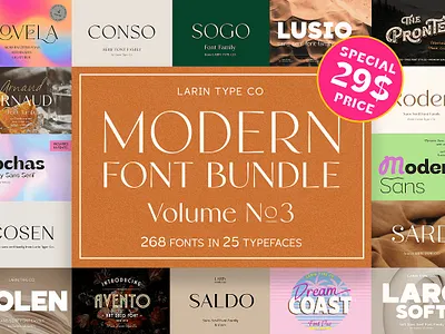 Modern Font Bundle Vol.3 flyer font font bundle font duo handwritten font modern font modern font bundle modern font bundle vol.3 modern font duo monoline font progressive flyer