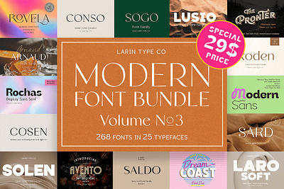 Modern Font Bundle Vol.3 flyer font font bundle font duo handwritten font modern font modern font bundle modern font bundle vol.3 modern font duo monoline font progressive flyer