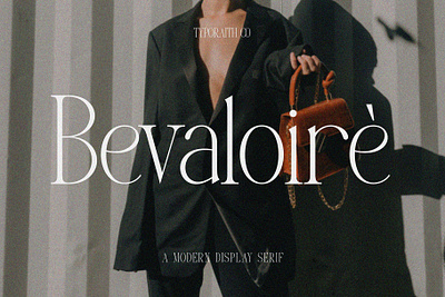 Bevaloire A Modern Display Serif boho font branding branding font design graphic design typography
