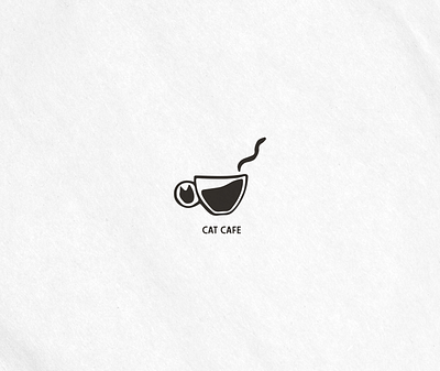 Cat Cafe Logo branding cafe cat dribbbleweeklywarmup logo