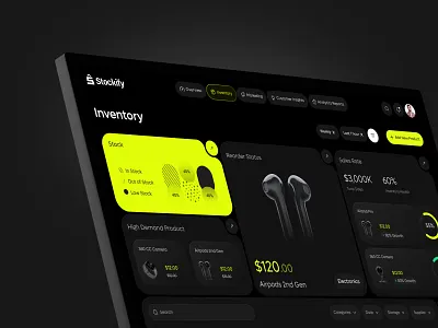 Stockify — Inventory | AI SaaS App | Potential ai ai app dashboard design e commerce ecom ecommerce homepage inventory inventory management potential saas saas app stockify ui uiux design ux web web app website