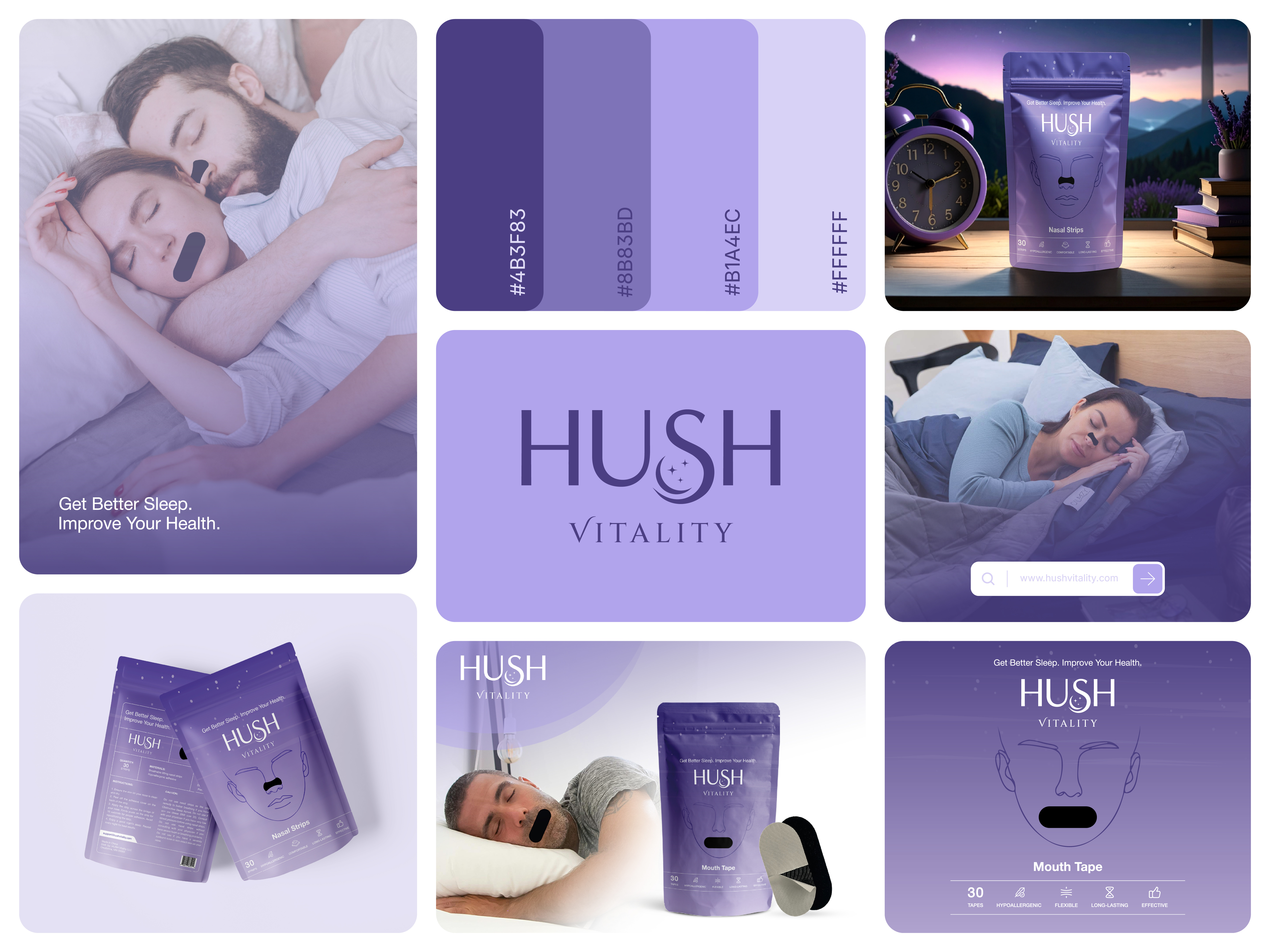 Hush Pouch Bag | Packaging Design box design brand identity branding graphic design label label design logo design logotype luxury minimal modern packaging packaging design pouch pouch bag pouch bag design product packaging skincare wellness