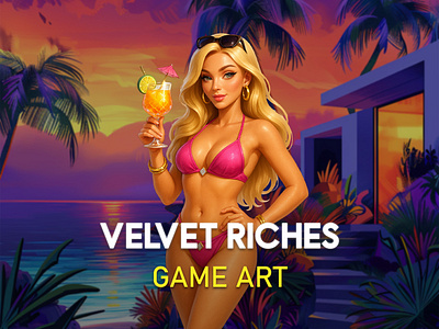 Velvet Riches Game Art 3d animation app art betting branding casino design gambling gaming graphic design illustration logo motion graphics slots sss typography ui ux vector