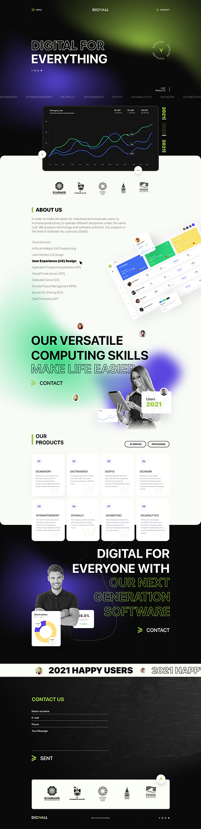 DiciWall homepage app branding design flat graphic design illustration logo minimal ui ux