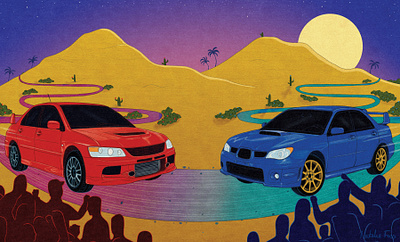 Illustrations for Road & Track Magazine cars coloured pencils drawing editorial illustration magazine mixed media portrait procreate road track