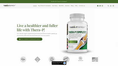 Thera-P Remedy Shopify Store advertising agency design digital marketing dropshipping ecommerce seo shopify