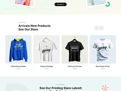 Print Shop, T-Shirt, Printing & Packing Services HTML5 Template