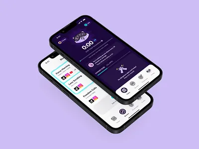 Detach App app design brand branding colorful illustration mobile mobile app ui ux