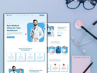 Medical Clinic – Healthcare Website Template clinic template design design website doctor website elementor elementor website healthcare ui hospital website design illustration logo medical website ui web design website design wordpress
