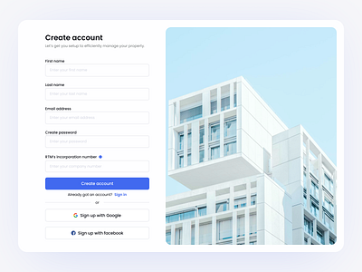 Property Management – Onboarding & Auth Flow UI authflow cleandesign conversiondesign designinspiration figmadesign ibrahimuix loginscreen minimalui onboardingflow propertytech saasdesign signupui usercentereddesign uxdesign webappui