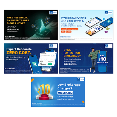 Stock Trading Research and Performance Creatives creative down market performance performance banner research stock trading trending up