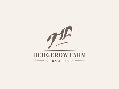 Hedgerow Farm creative logo design dragisa trojancevic equestrian logo farm farm logo giletroja hedgerow farm horse horse farm horse logo logo logo design logotype minimal logo minimalism monogram logo show jumping typography visual identity