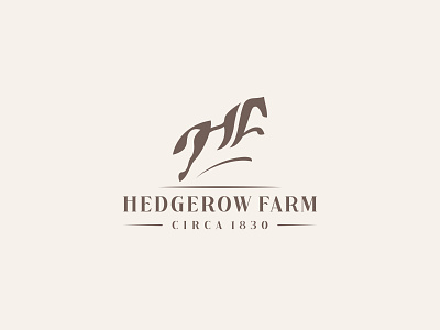 Hedgerow Farm creative logo design dragisa trojancevic equestrian logo farm farm logo giletroja hedgerow farm horse horse farm horse logo logo logo design logotype minimal logo minimalism monogram logo show jumping typography visual identity