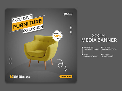 Furniture social media banner ads design banner banner ads banner design cover design design facebook post furniture graphic design illustration instrgram post social media banner social media banner design social media post youtube youtube cover