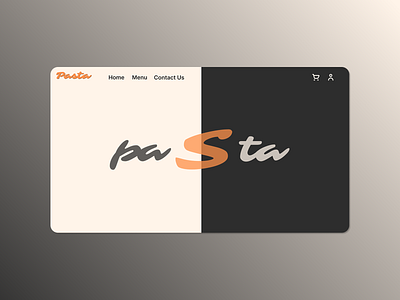 Daily UI 001 – Landing Page 003 branding dailyui figma landing page pasta restaurant ui ux website