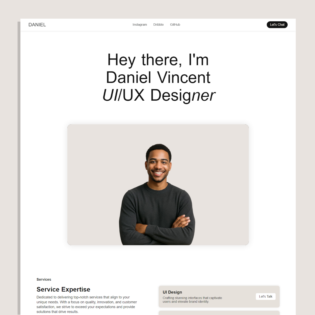 Personal Portfolio Website Design portfolio ui webdesign
