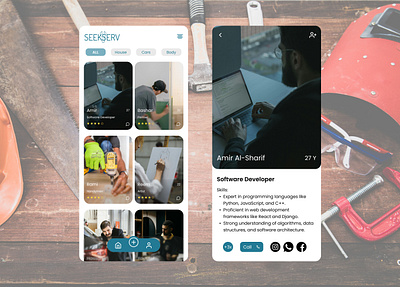 SEEKSERV UI Design app design graphic design ui ux ux design