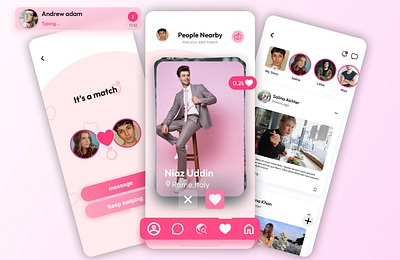 Aroosi: Modern Dating App UI/UX app design app ui design dating app figma design ui uiux