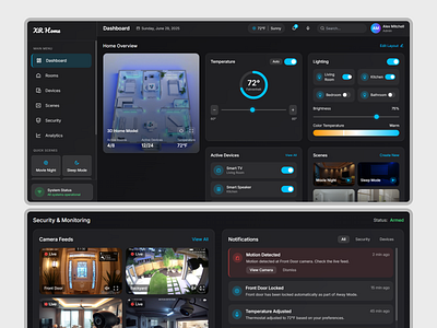 XR Home – Smart Living in Extended Reality 3d graphic design logo motion graphics ui