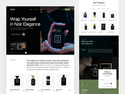 Coco - Perfume website ecommerce ecommerce website elegant fragrant modern online store oripio perfume perfume ecommerce website perfume store perfume website shopify sujon ui design web design website design woocommerce