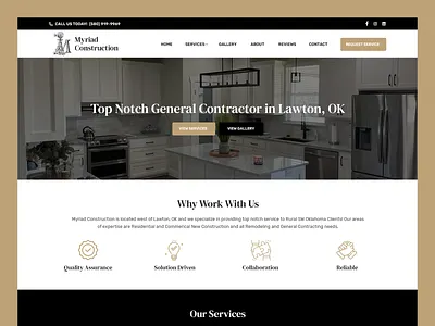 Myriad Construction // Web Design bathroom construction contractor kitchen remodeling renovation roofing web design
