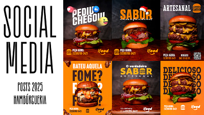 Hamburguer Social Media brand branding graphic design hamburguer photoshop projeto social media visual identity
