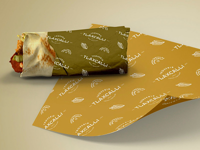 Taqueria Tlaxcali Food Wrap Pattern brand design branding burrito desert design food food wrap graphic design illustration mexico packaging pattern design surface design taco taqueria traditional mexican typography