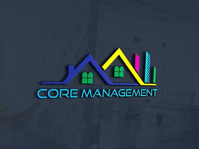 Management logo 3d animation branding graphic design logo motion graphics ui