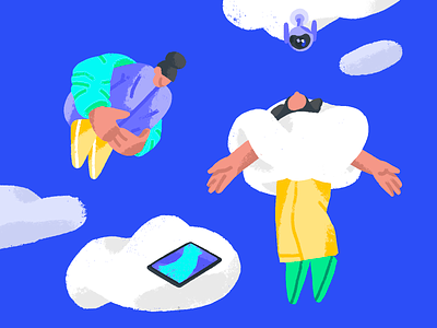 Clouds character design cloud cloudstorage illustration ipad procreate sketch