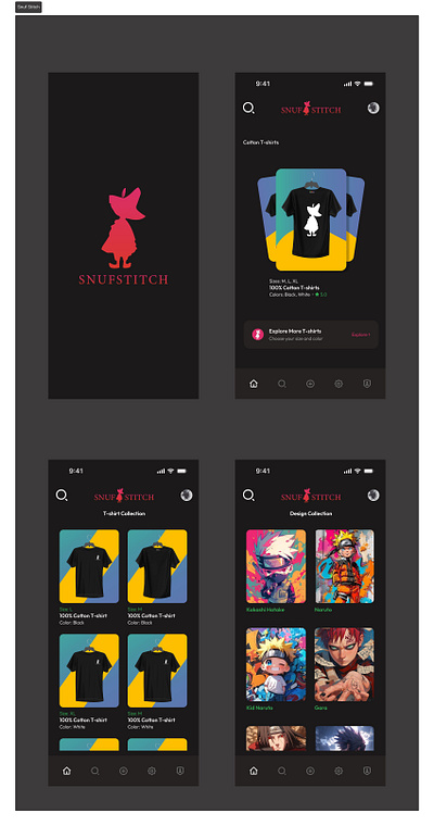 Snuf Stitch - UI Design Learning app graphic design ui ux