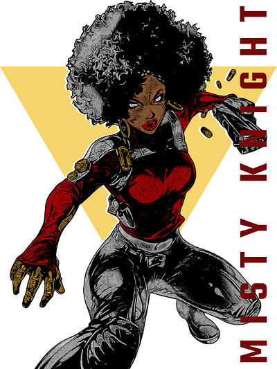 Misty Knight Fan Poster comic book comic design graphic design misty knight poster poster design